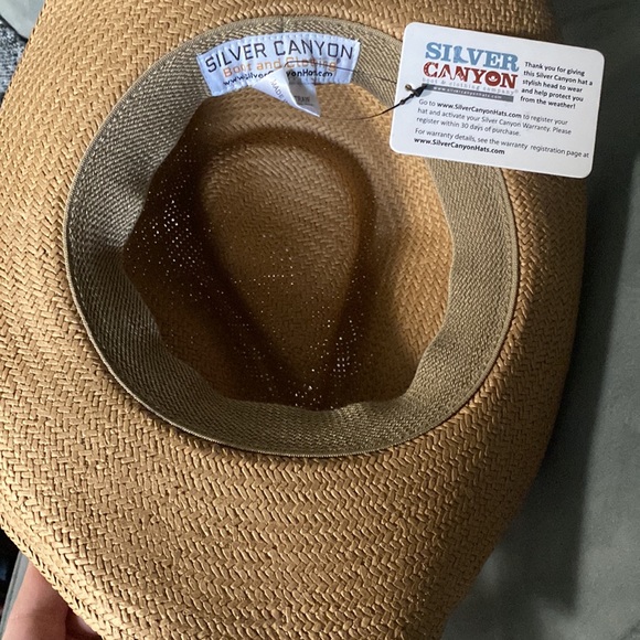 ✨LAST ONE!! Silver Canyon men’s Winslow raffia straw western cowboy sun hat - - Picture 13 of 15